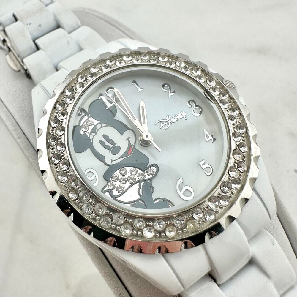 Disney MN2037 White Tone Analog Ladies Watch New Battery